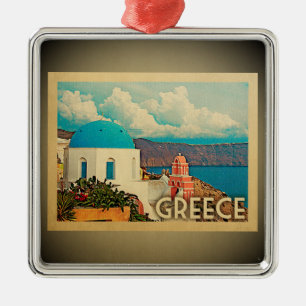 Ornement Métallique Greece Ornament Vintage Travel