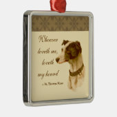 Ornement Métallique Greyhound Portrait / Célèbre St. Thomas Plus de ci (Droite)