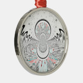 Ornement Métallique Gris Kaleidoscope Art (Droite)