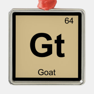 Ornement Métallique Gt - Chimie de la viande de chèvre Symbole du tabl