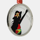 Ornement Métallique Guyana Girl Christmas Ornament (Droite)
