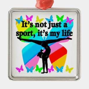 ORNEMENT MÉTALLIQUE GYMNASTIQUE EST MON CONCEPTION DE VIE RAINBOW