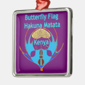 Ornement Métallique "Hakuna Matata Kenya" Papillon Art Imprimer/Graphi (Gauche)