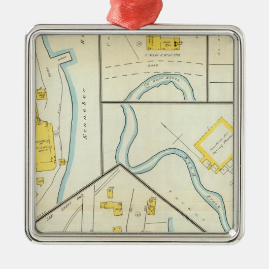 Ornement Métallique Hallowell, comté de Kennebec, et le Maine 3 (Devant)