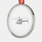 Ornement Métallique Hélicoptère militaire (Gauche)