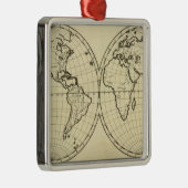 Ornement Métallique Hémisphère de double d'ensemble du monde (Droite)