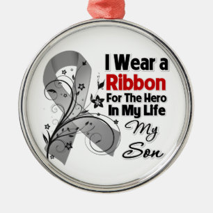 Ornement Métallique Héros de fils dans mon cancer du cerveau de la vi