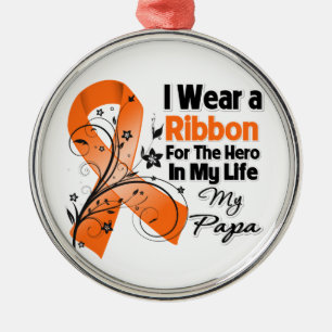 Ornement Métallique Héros de papa dans ma leucémie de la vie