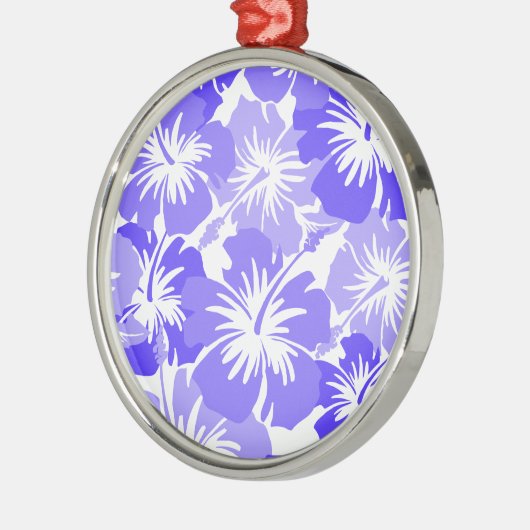 Ornement Métallique Hibiscus Hawaiian Floral Aloha Chemise Imprimer (Gauche)