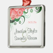 Ornement Métallique Hibiscus rose floral Mariage Keepsaké (Gauche)