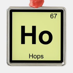 Ornement Métallique Ho - Hops Chimie Symbole du tableau périodique
