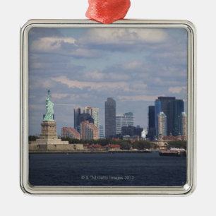 Ornement Métallique Horizon avec la statue de la liberté