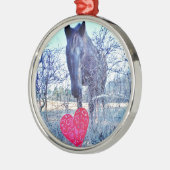 Ornement Métallique Horse et heart (Gauche)