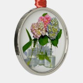 Ornement Métallique Hortensias et pot Mason (Droite)