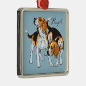 Ornement Métallique Hound beagle (Droite)