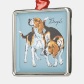 Ornement Métallique Hound beagle (Gauche)
