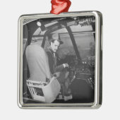 Ornement Métallique Howard Hughes dans l'avion en bois d'oie (Gauche)