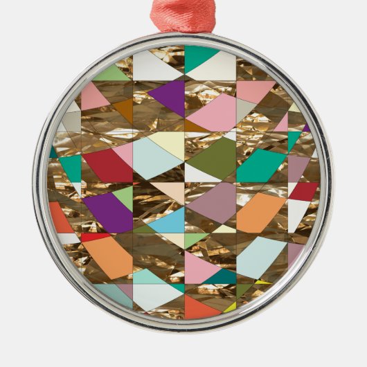 Ornement Métallique Huile d'or couleur Abstraite (Devant)