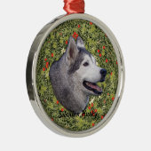 Ornement Métallique Husky Wreath (Droite)