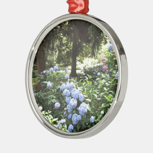 Ornement Métallique Hydrangea Floral Trees Nature Photographie (Gauche)
