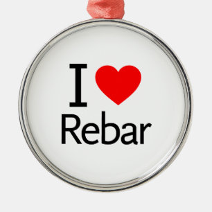 Ornement Métallique I Love Rebar