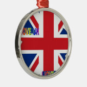 Ornement Métallique I Love UK Art Print (Droite)