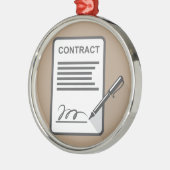 Ornement Métallique Icône de contrat (Gauche)
