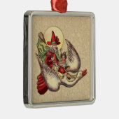 Ornement Métallique Illustration d'antiquité de Mère Goose Child (Droite)