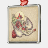 Ornement Métallique Illustration d'antiquité de Mère Goose Child (Gauche)