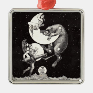 Ornement Métallique Illustration de la Nuit du Dieu de l'Univers du Ci