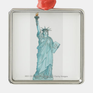 Ornement Métallique Illustration de la statue de la liberté