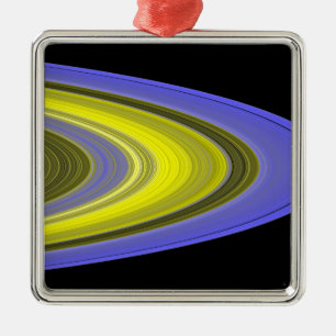 Ornement Métallique image de Faux-couleur des anneaux de Saturn
