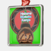 Ornement Métallique Imprimer Hakuna Matata Kenya Art (Gauche)