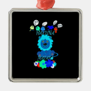 Ornement Métallique Imprimer Hakuna Matata Lion