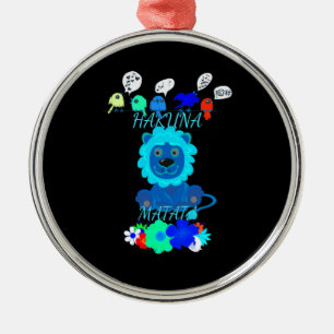 Ornement Métallique Imprimer Hakuna Matata Lion