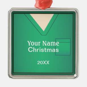 Ornement Métallique Infirmière-médecin Scrubs Christmas Premium Orneme