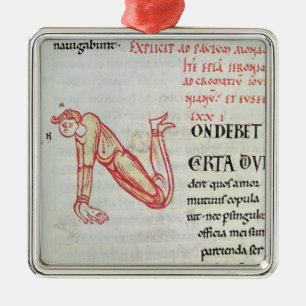 Ornement Métallique Initiale 'N de Historiated