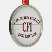 ORNEMENT MÉTALLIQUE INSTRUCTEUR DE VOL CERTIFIÉ LOGO RED CSF (Droite)