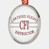 ORNEMENT MÉTALLIQUE INSTRUCTEUR DE VOL CERTIFIÉ LOGO RED CSF (Gauche)