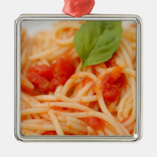 Ornement Métallique Italie, Orta, lac d'Orta, spaghettis à la tomate