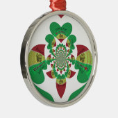 Ornement Métallique J'aime Ethiopie Beaux Coeurs Couleurs (Droite)