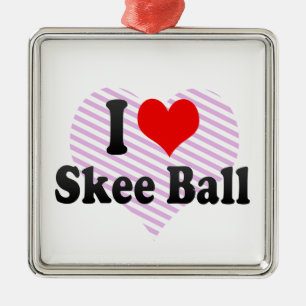 Ornement Métallique J'aime la boule de Skee