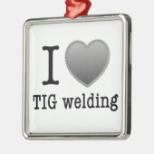 Ornement Métallique J'aime la soudure de CHAT (Gauche)