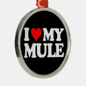 ORNEMENT MÉTALLIQUE J'AIME MA MULE (Droite)
