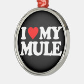ORNEMENT MÉTALLIQUE J'AIME MA MULE (Gauche)