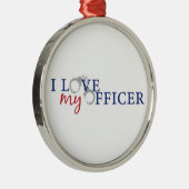 Ornement Métallique J'aime mon dirigeant (Droite)