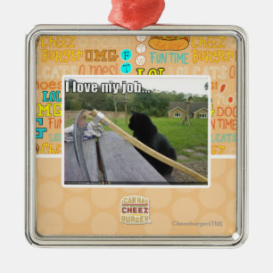 Ornement Métallique J'aime mon travail