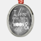 Ornement Métallique Je t'aime à la lune et au dos (Gauche)