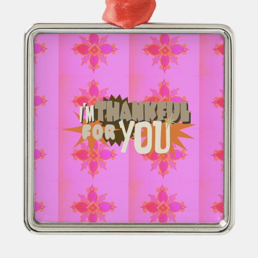 Ornement Métallique Je vous remercie : Une expression sincère (Devant)