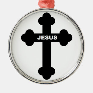 ORNEMENT MÉTALLIQUE JESUS CROSS